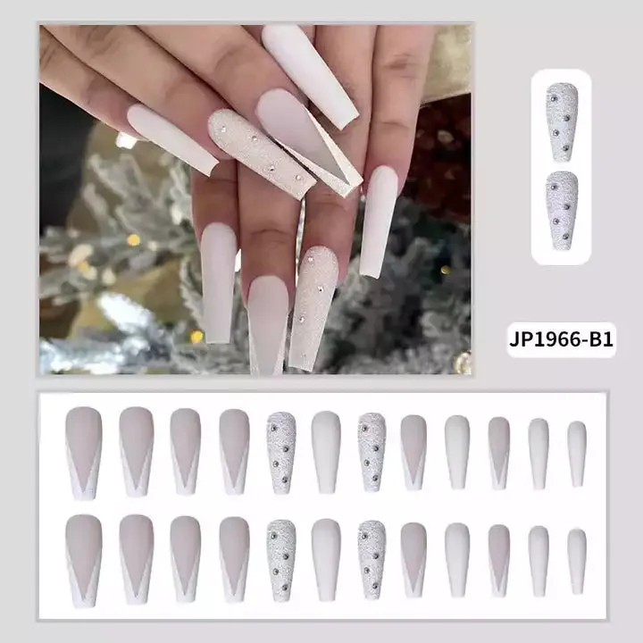 2023 Luxury Shiny Pink High Quality Bulk False Nails