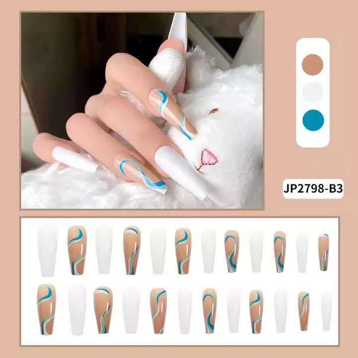 2023 Luxury Shiny Pink High Quality Bulk False Nails