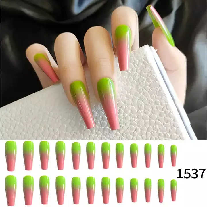 2023 Luxury Shiny Pink High Quality Bulk False Nails