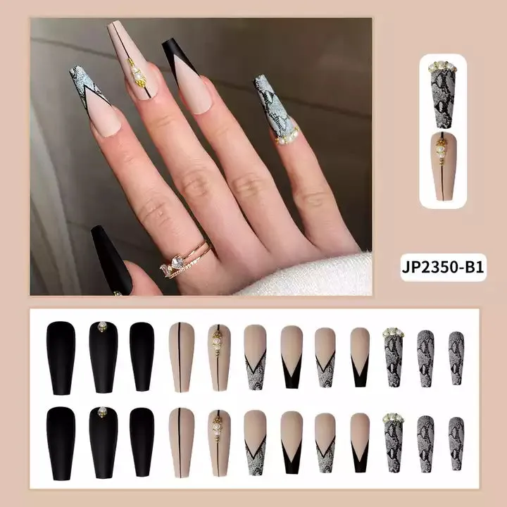 2023 Luxury Shiny Pink High Quality Bulk False Nails