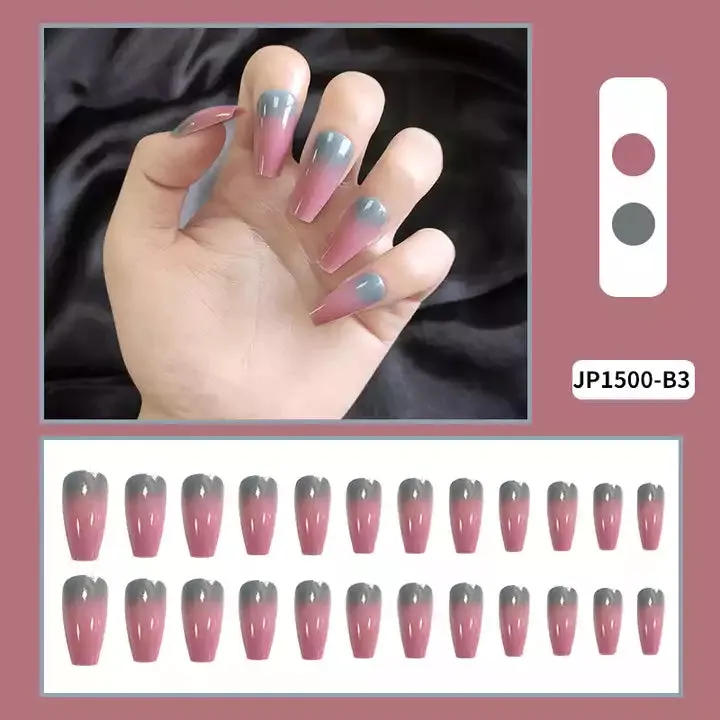 2023 Luxury Shiny Pink High Quality Bulk False Nails