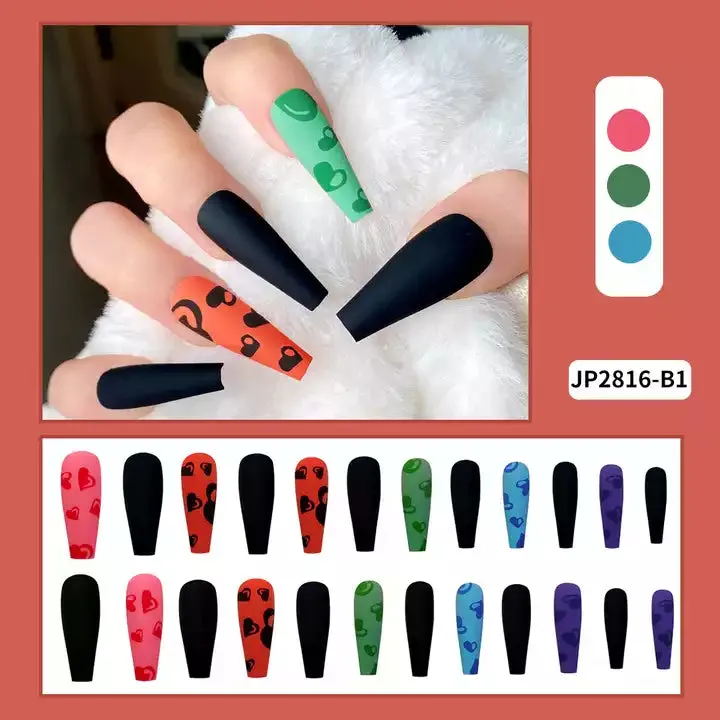 2023 Luxury Shiny Pink High Quality Bulk False Nails