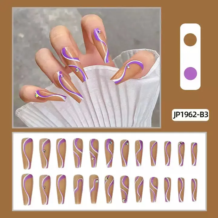 2023 Luxury Shiny Pink High Quality Bulk False Nails