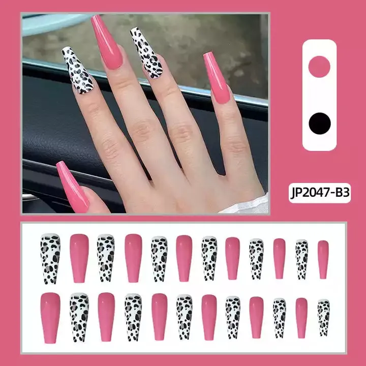 2023 Luxury Shiny Pink High Quality Bulk False Nails