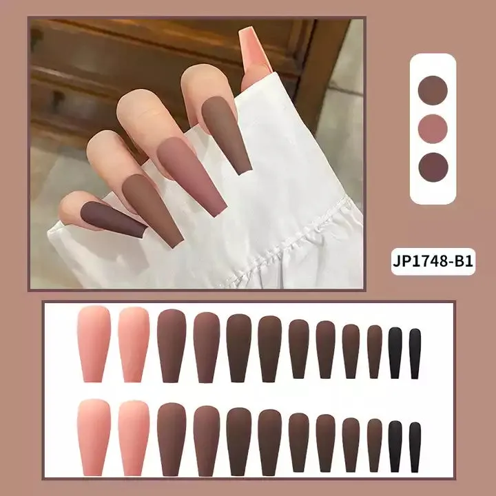 2023 Luxury Shiny Pink High Quality Bulk False Nails