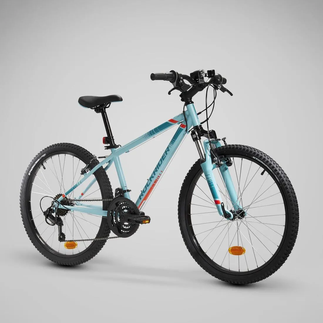 24 INCH KIDS MOUNTAIN BIKE ROCKRIDER ST 500 9-12 YEARS OLD - BLACK