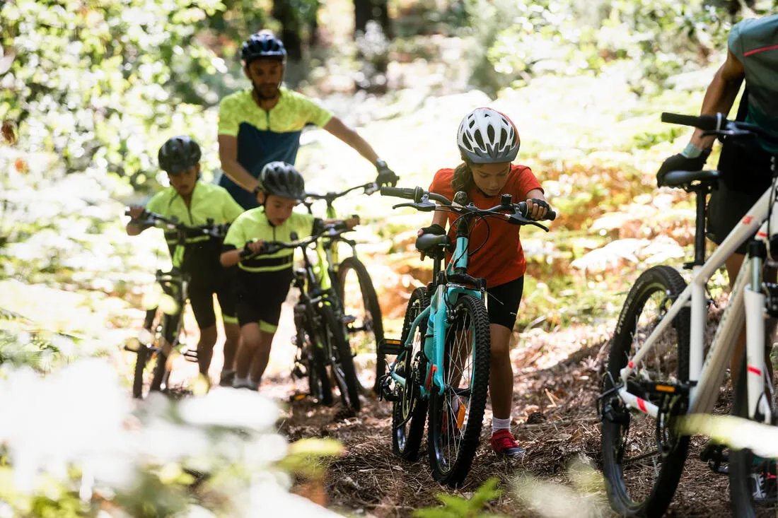 24 INCH KIDS MOUNTAIN BIKE ROCKRIDER ST 500 9-12 YEARS OLD - BLACK