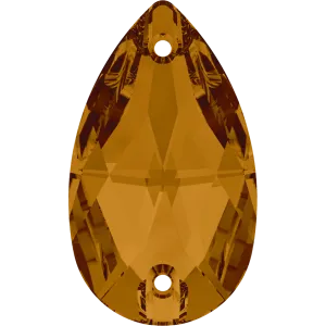 3230 Swarovski Drop Sew-On Stones, Crystal Copper (001 COP)