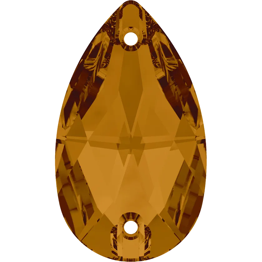 3230 Swarovski Drop Sew-On Stones, Crystal Copper (001 COP)