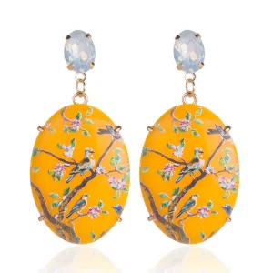 5 Pairs Lot Charm Acrylic Earrings Gold Plated Wholesale Women Fashion Jewelry