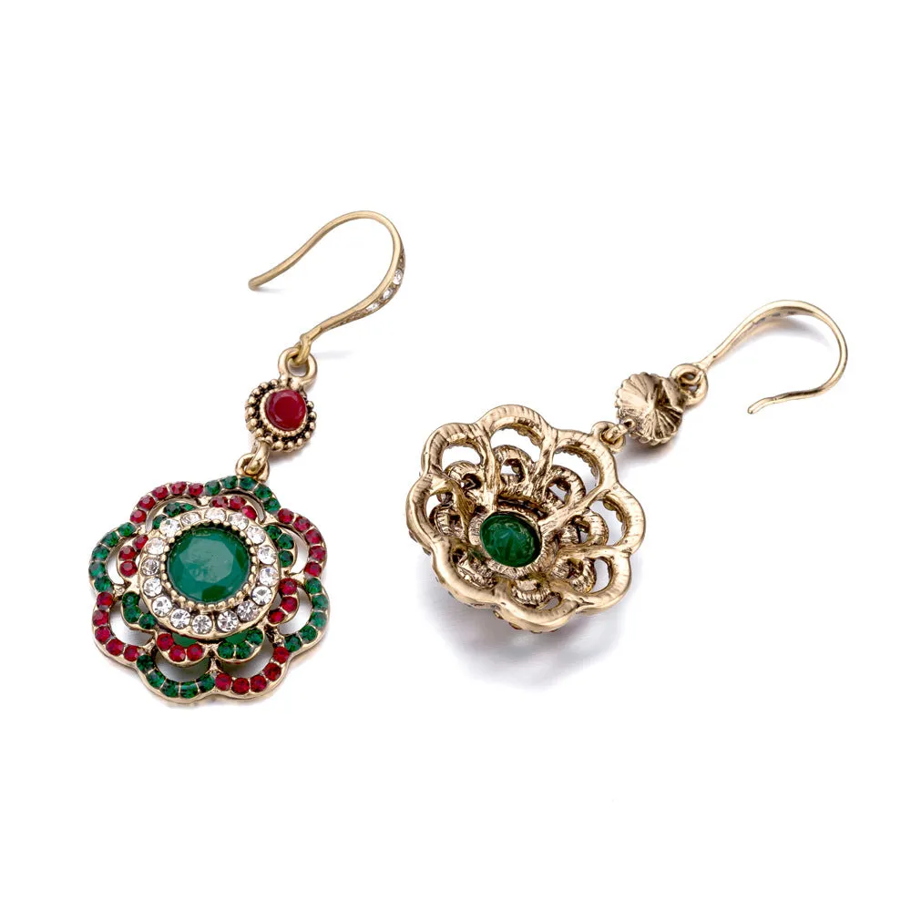 5 Pairs Lot Charm Diamond Earring Hollow Flower Wholesale Women Fashion Jewelry