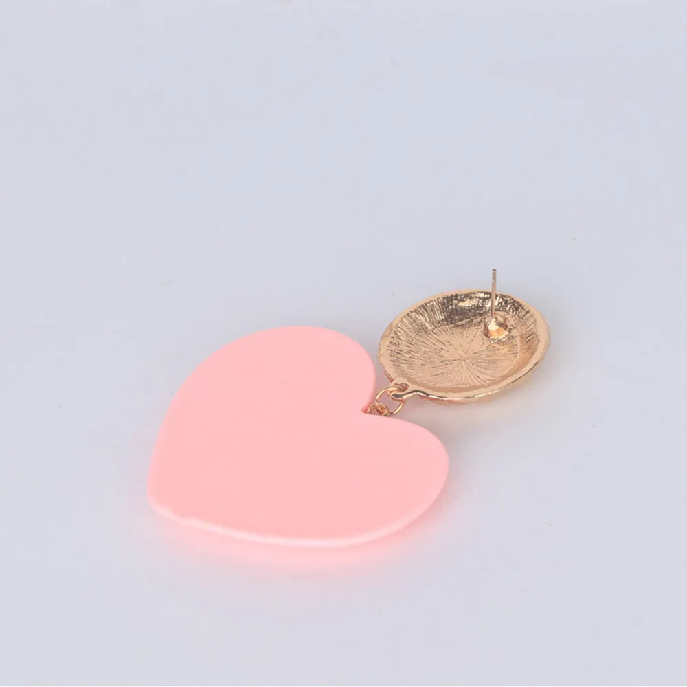 5 Pairs Lot Loving Heart Earrings Gold Plated Wholesale Women Fashion Jewelry