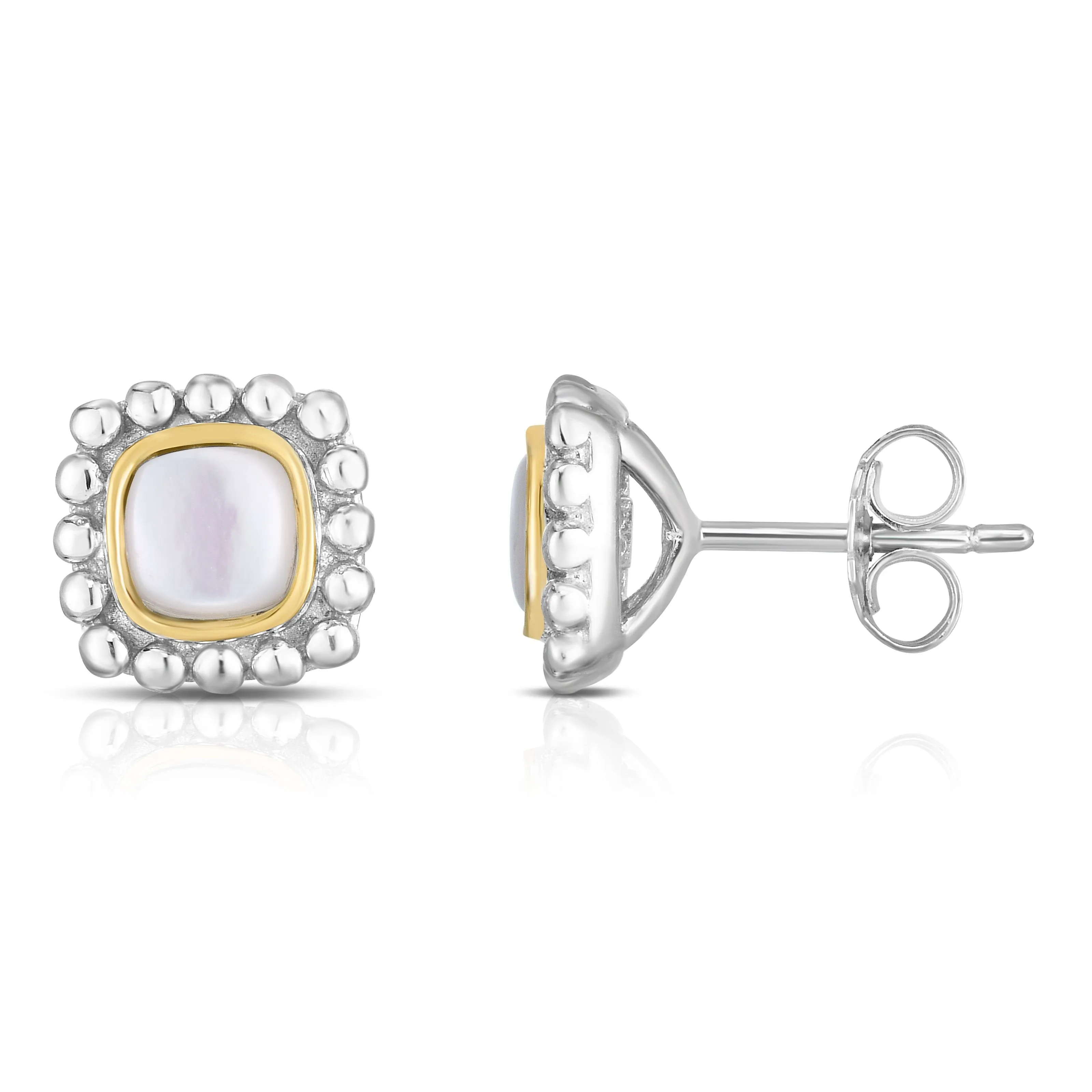 925 Sterling Silver Gemstone Halo Stud Earrings
