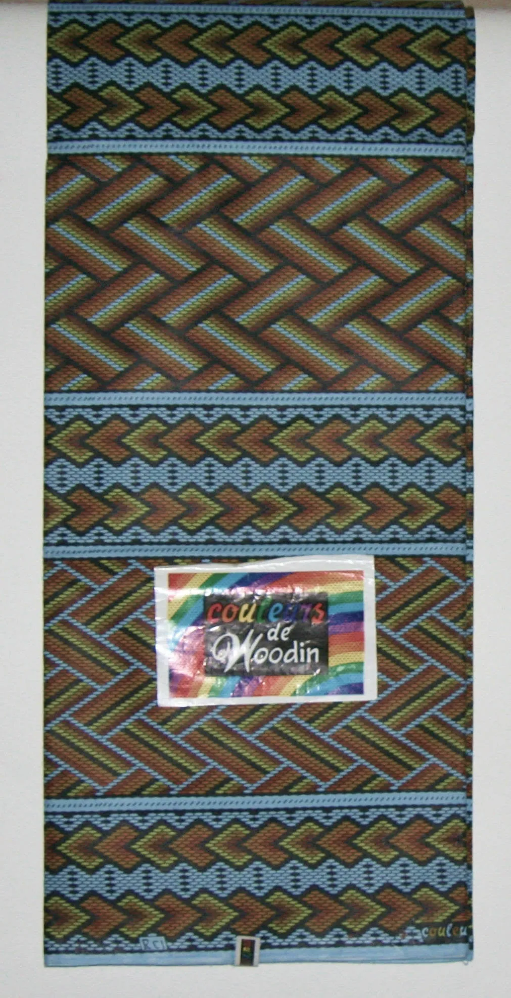 African Fabric 6 Yards Classic Couleurs de Woodin Geometric Bamboo Design