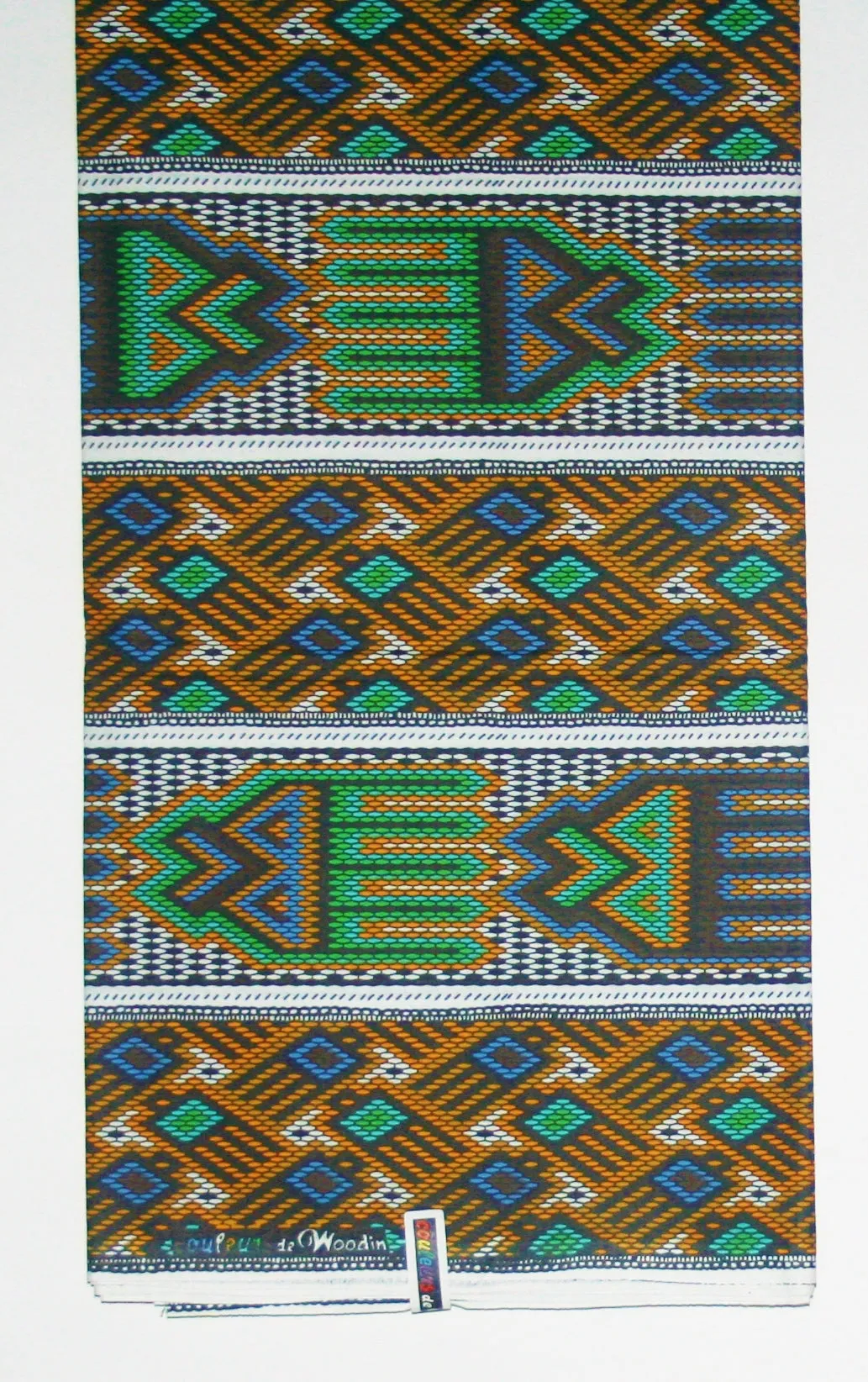 African Fabric 6 Yards Couleurs de Woodin Geometric Wax Print Vlisco Classic