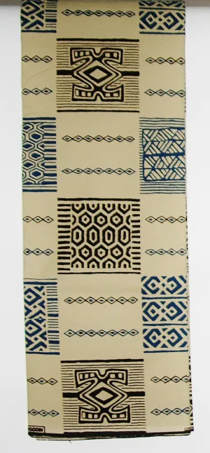 African Fabric 6 Yards Vlisco Classic Couleurs de Woodin Geometric