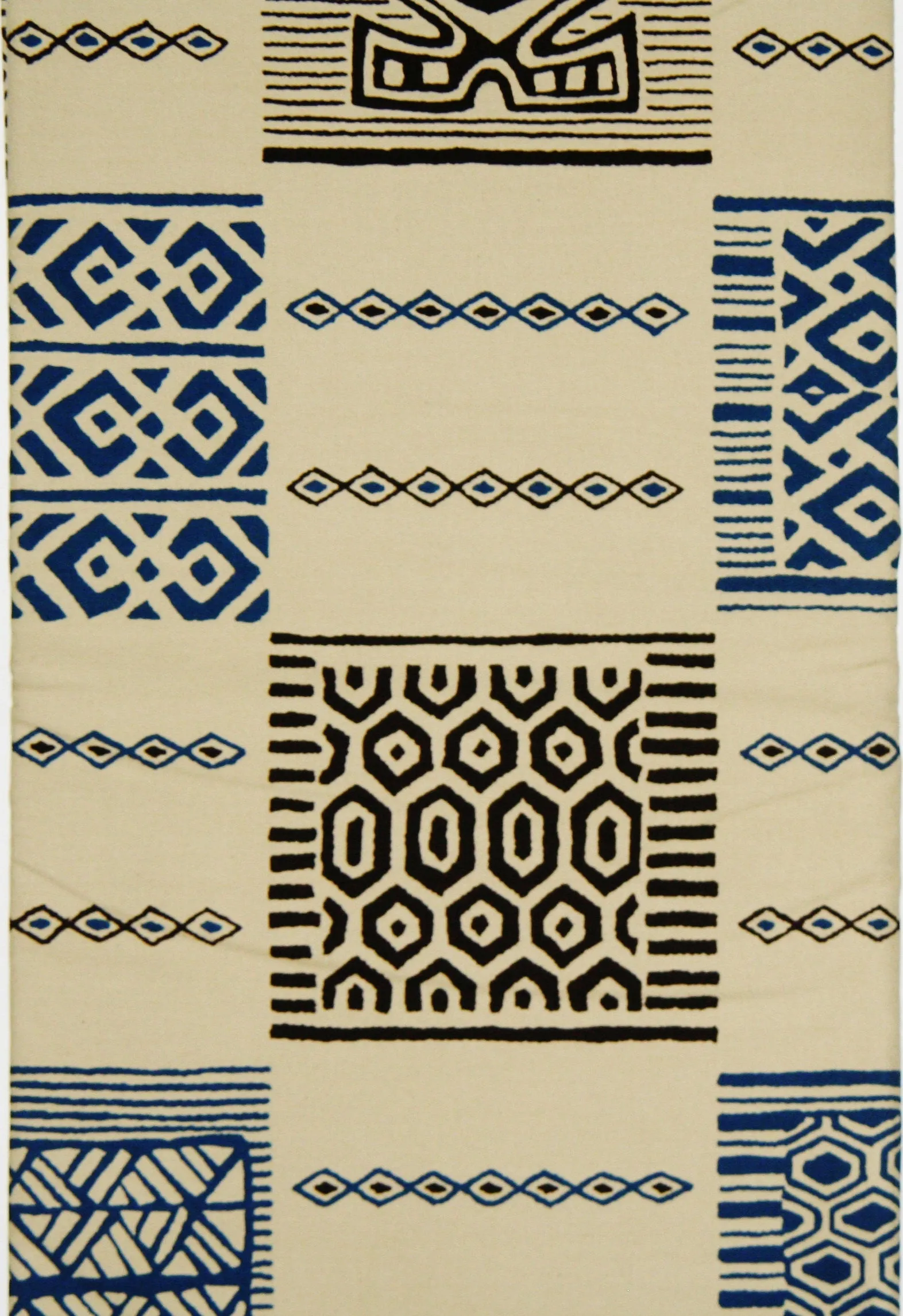 African Fabric 6 Yards Vlisco Classic Couleurs de Woodin Geometric