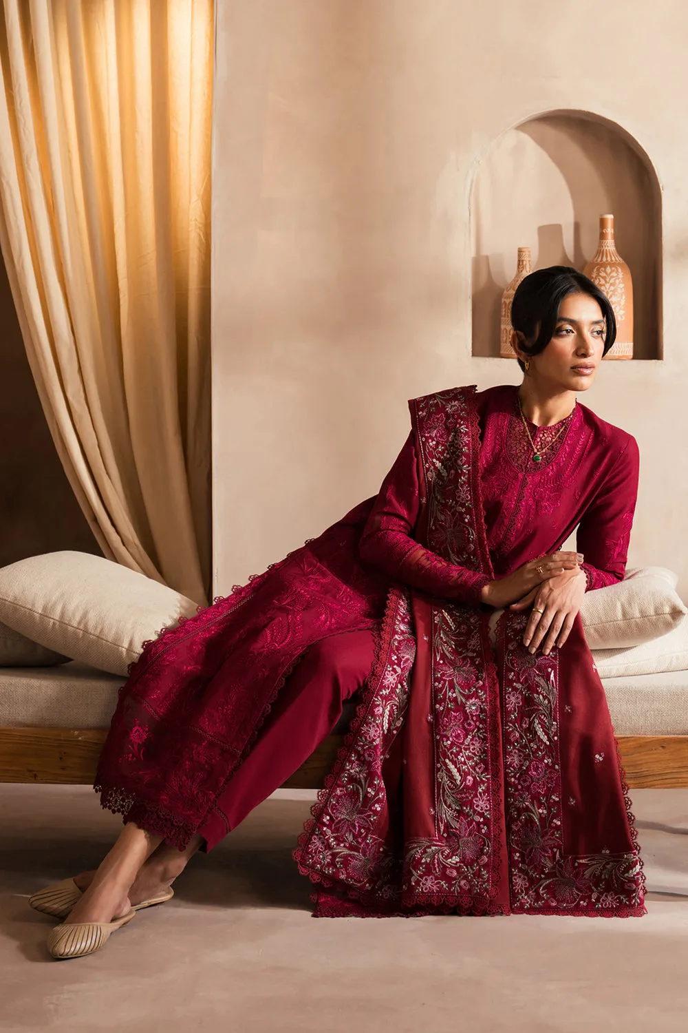 AFROZEH | ELARA LUXURY PRET | GARNET