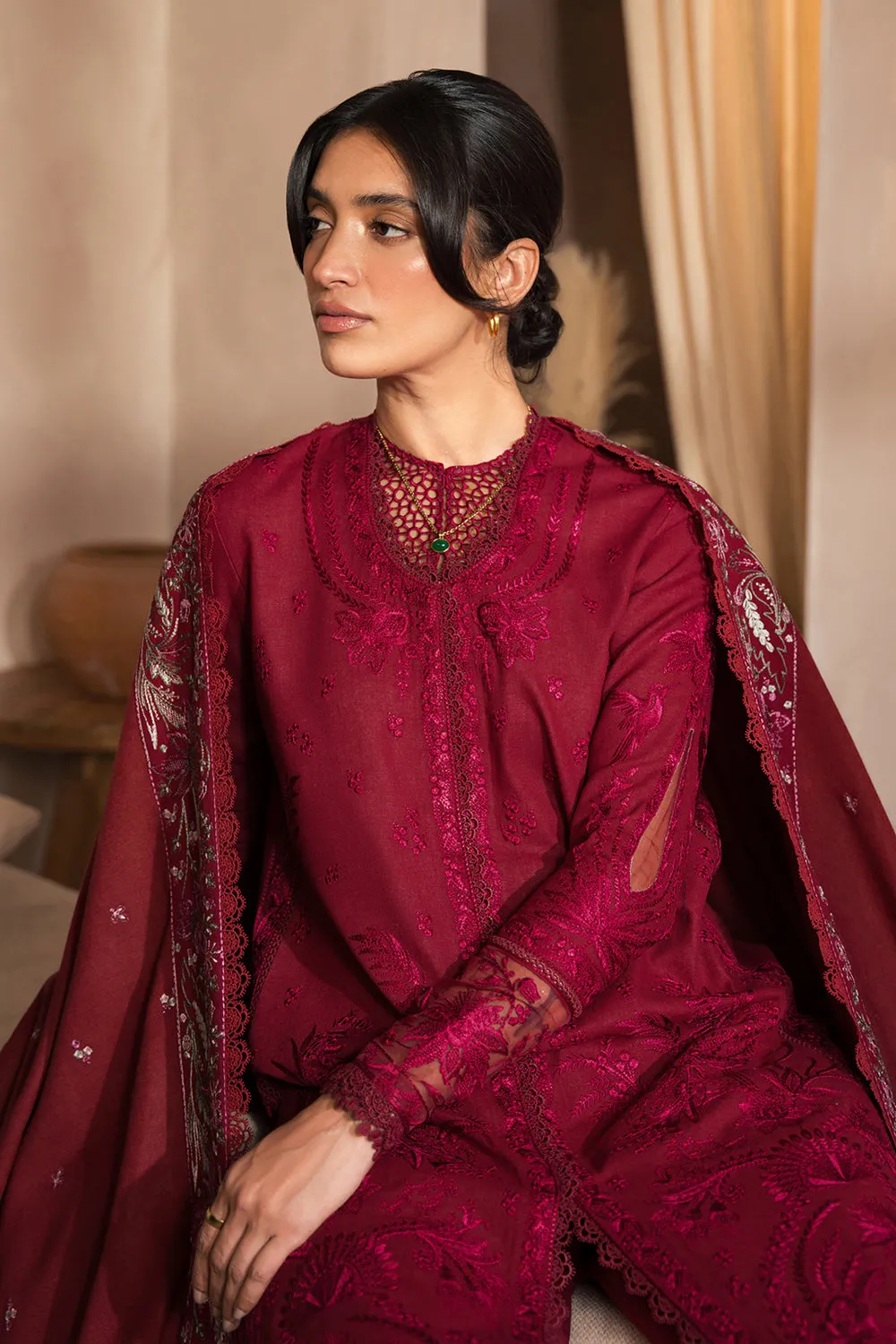 AFROZEH | ELARA LUXURY PRET | GARNET