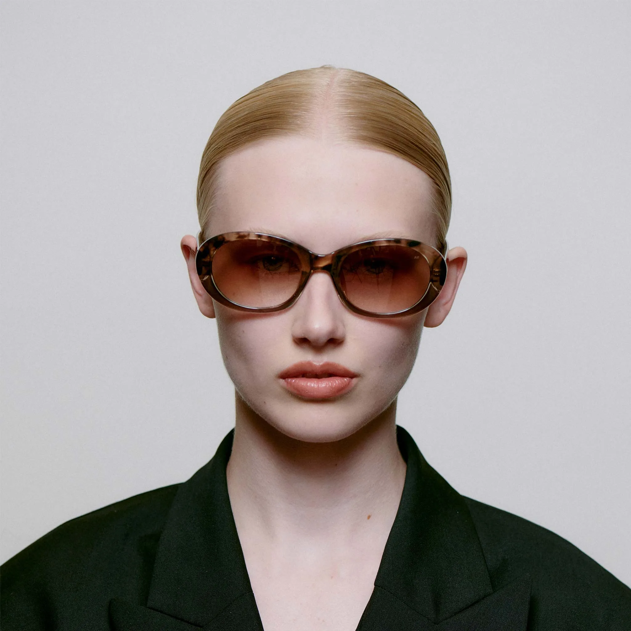 A.Kjaerbede Anma Coquina Grey Transparent Sunglasses