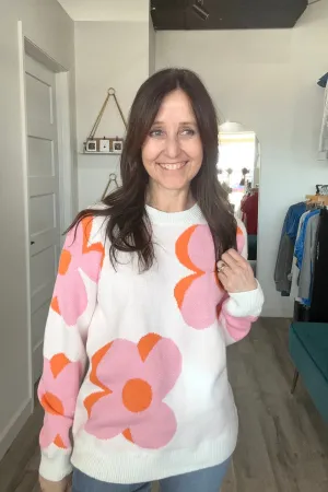 Alix Printed Floral Sweater