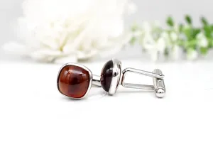 AMAZING HESSONITE CUFFLINKS