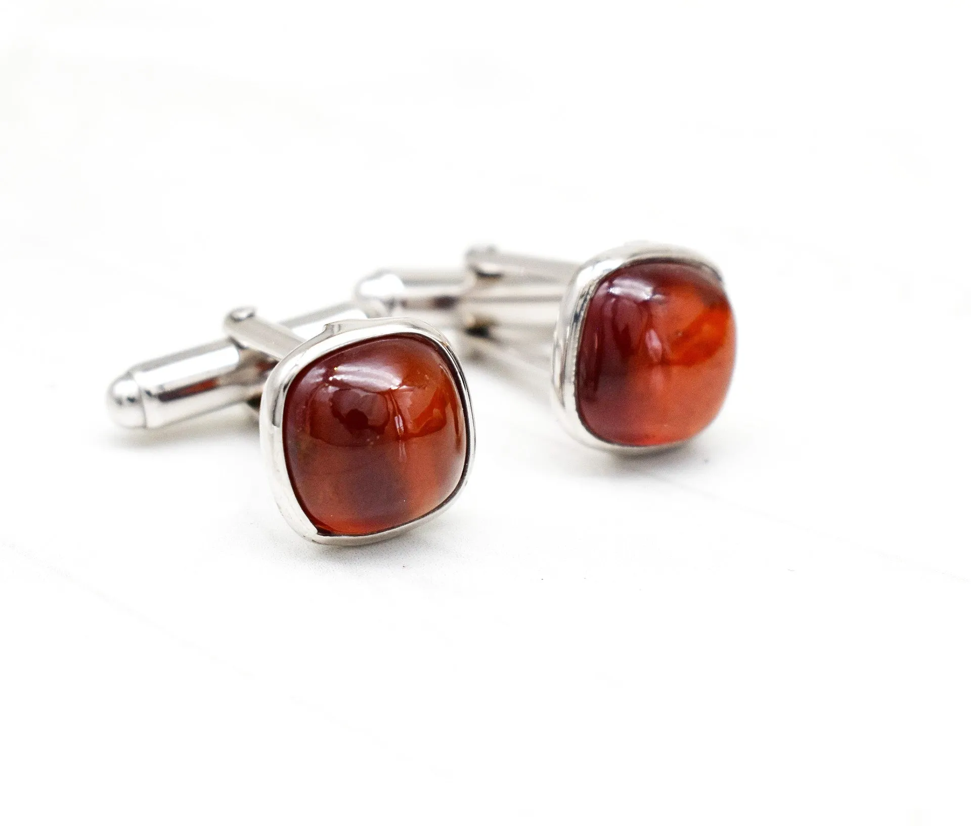 AMAZING HESSONITE CUFFLINKS