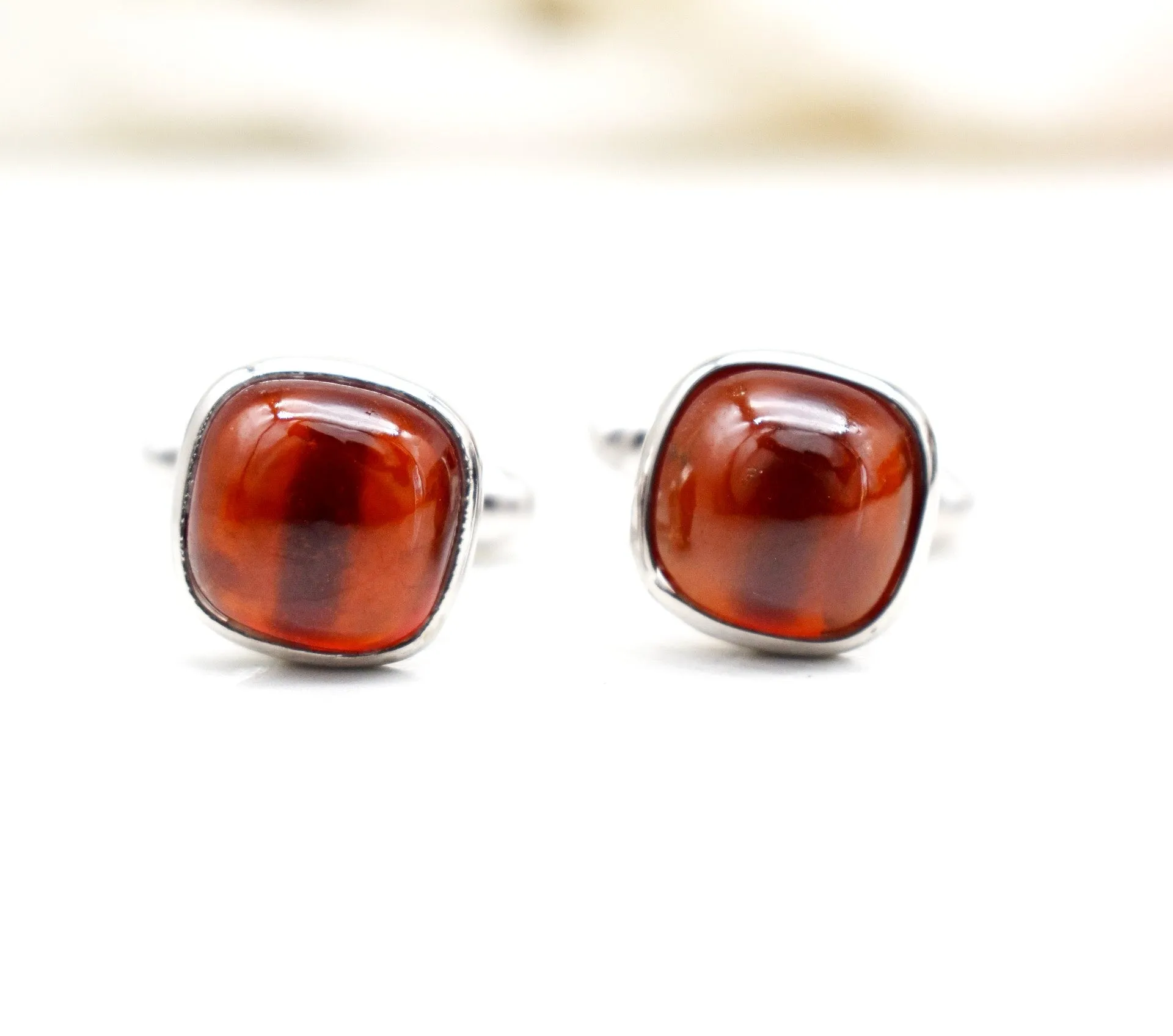 AMAZING HESSONITE CUFFLINKS