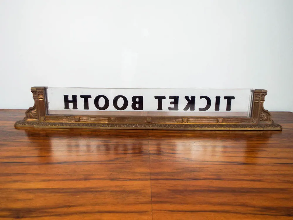 Art Deco Style 1920s Ticket Booth Sign