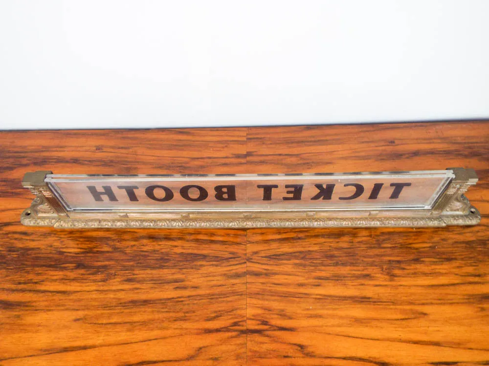 Art Deco Style 1920s Ticket Booth Sign