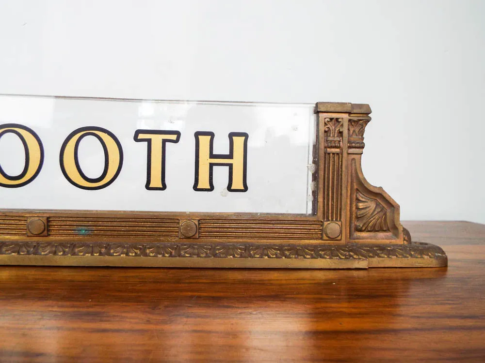 Art Deco Style 1920s Ticket Booth Sign