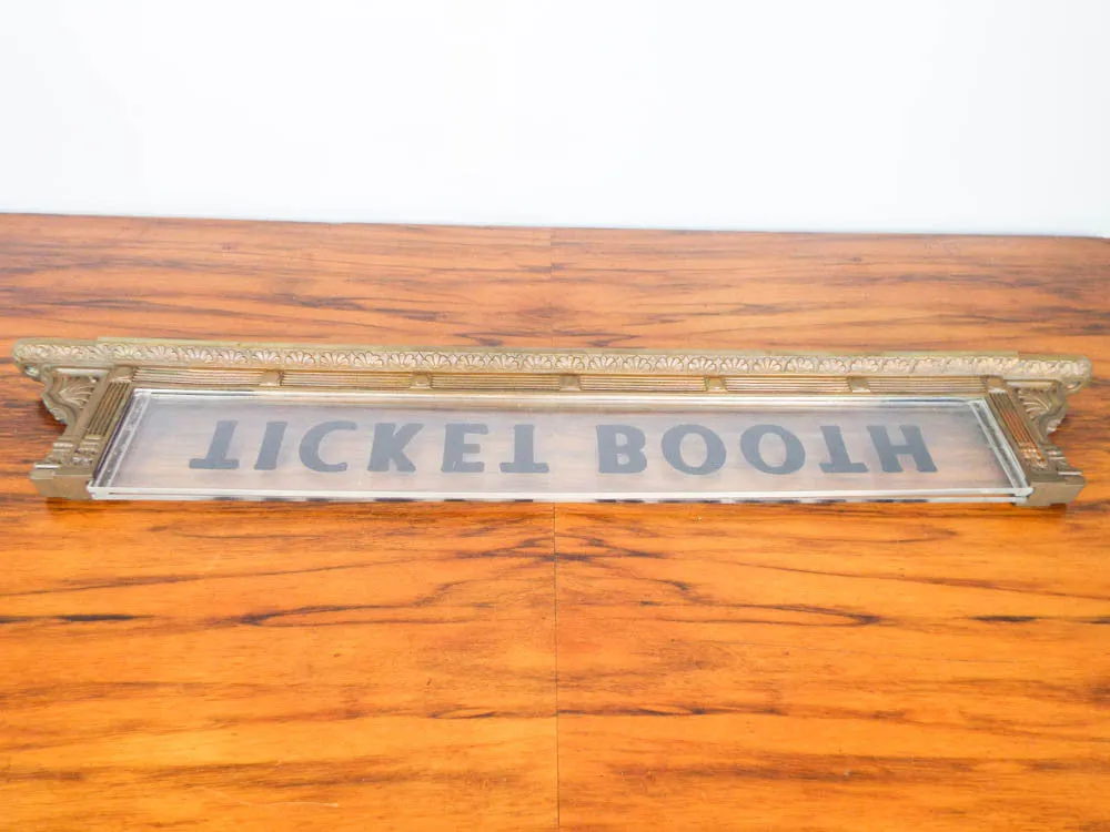Art Deco Style 1920s Ticket Booth Sign