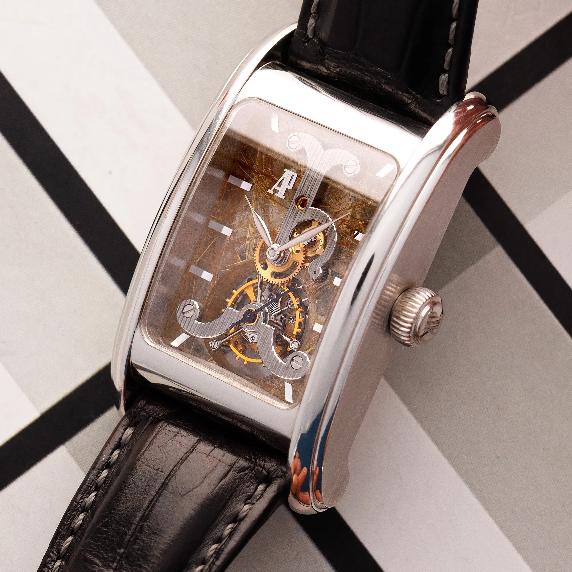 Audemars Piguet Platinum Edward Piguet Tourbillon Skeleton Watch Ref. 25924