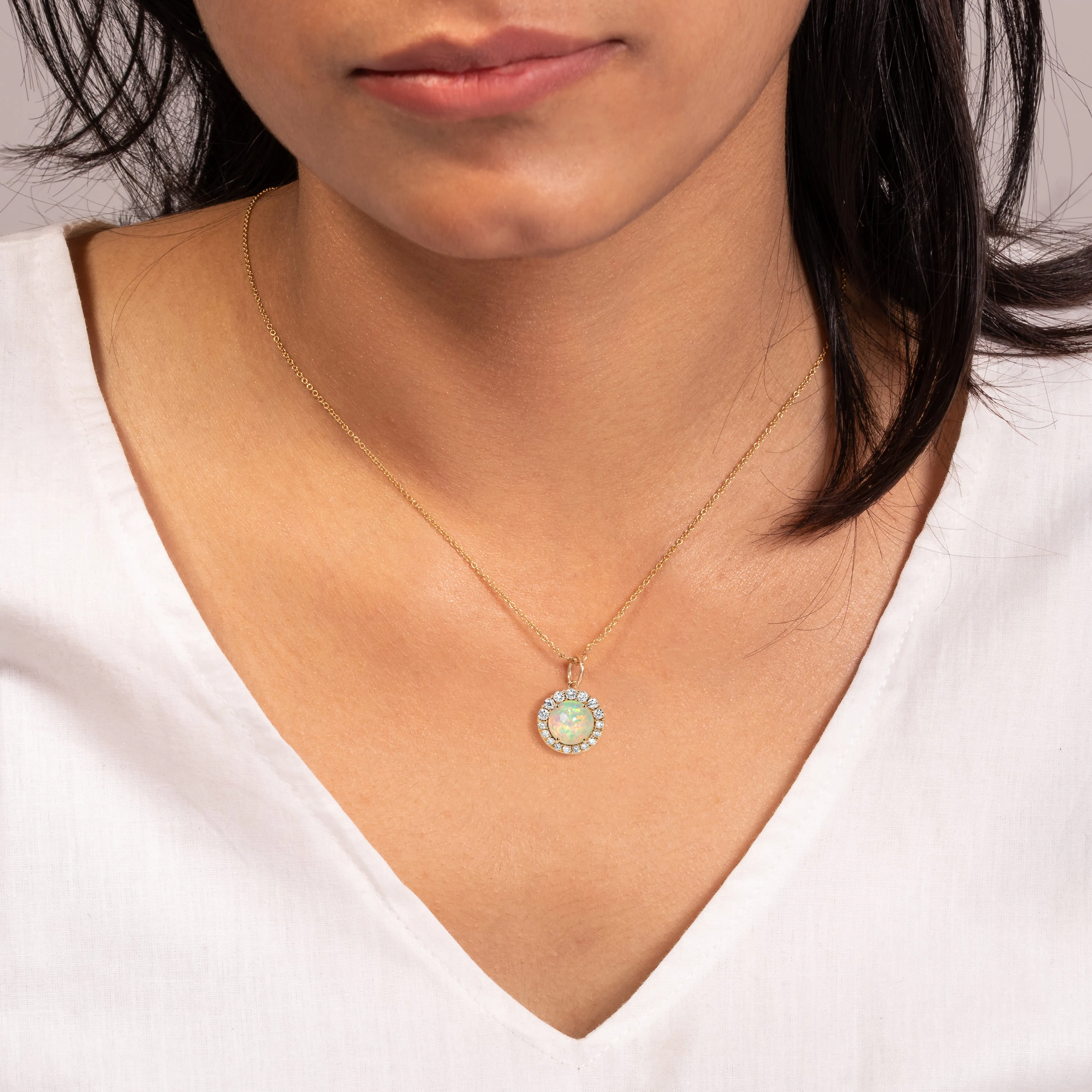 Aureola Opal Pendant