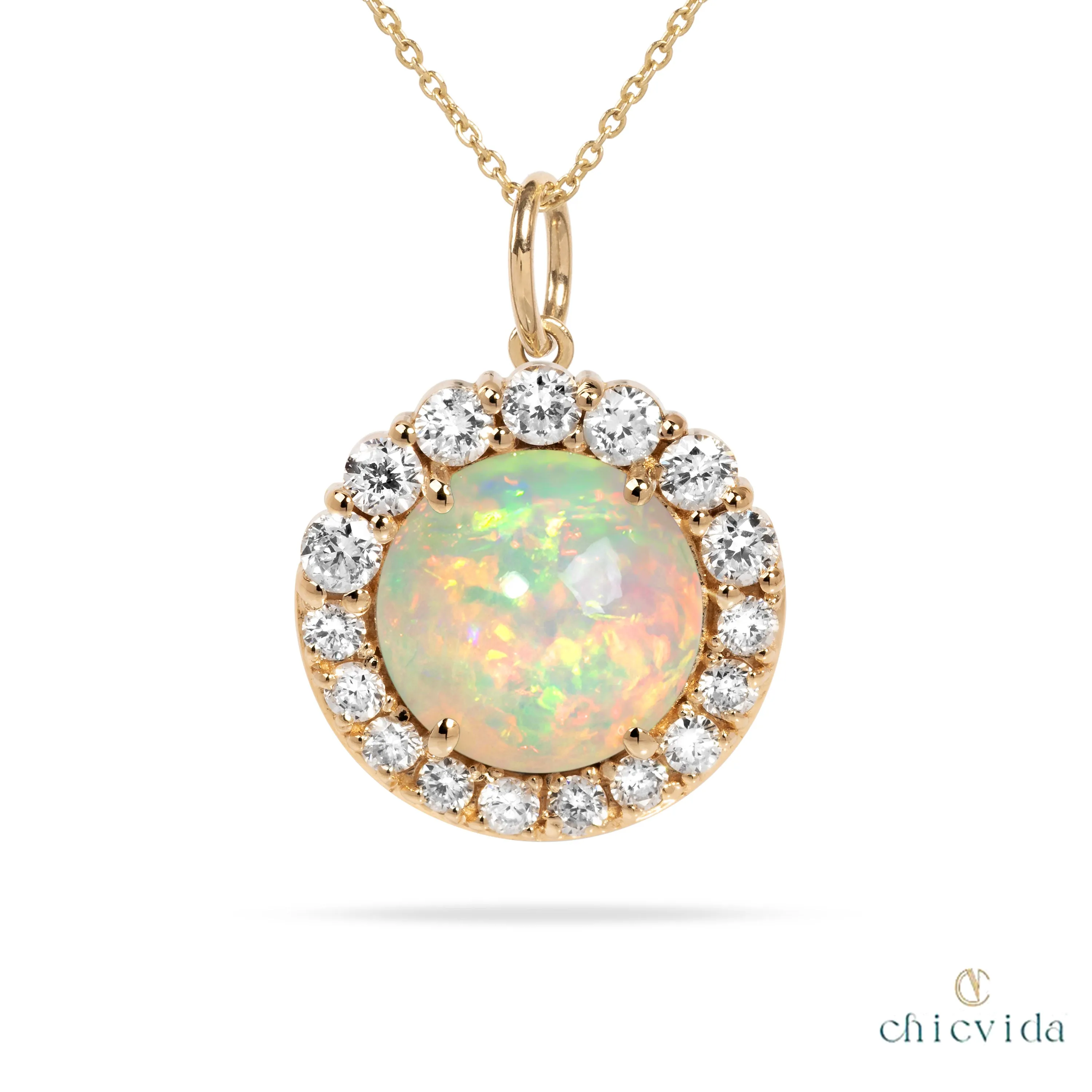 Aureola Opal Pendant