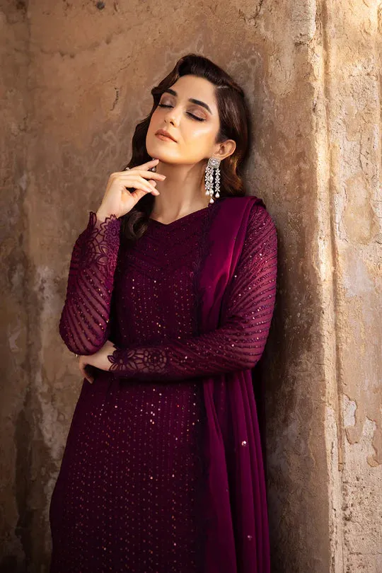 Azure Luxury Chiffon Embroidered Collection GARNET MAJESTY