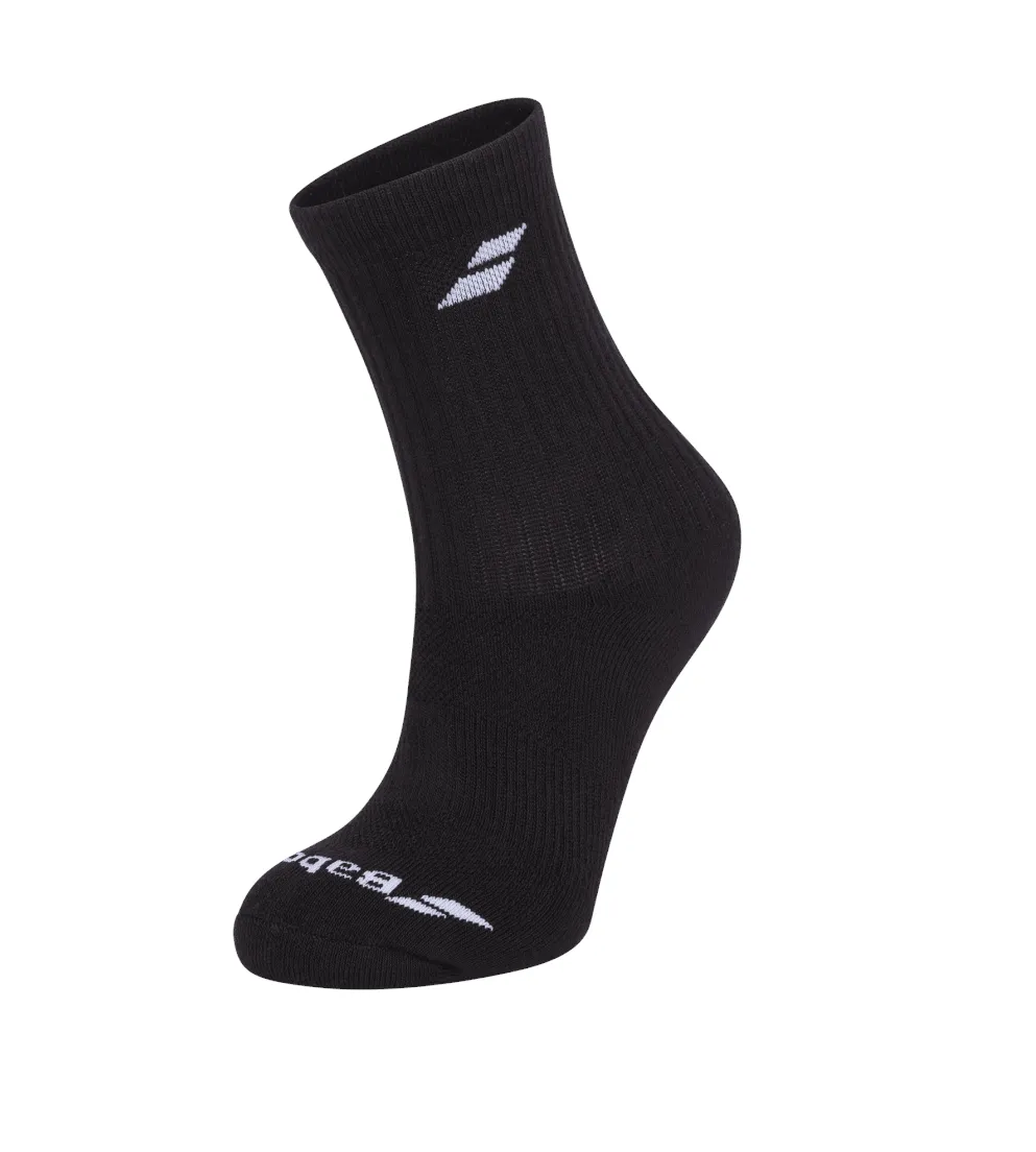 Babolat Long Badminton Socks - Black 3 Pack
