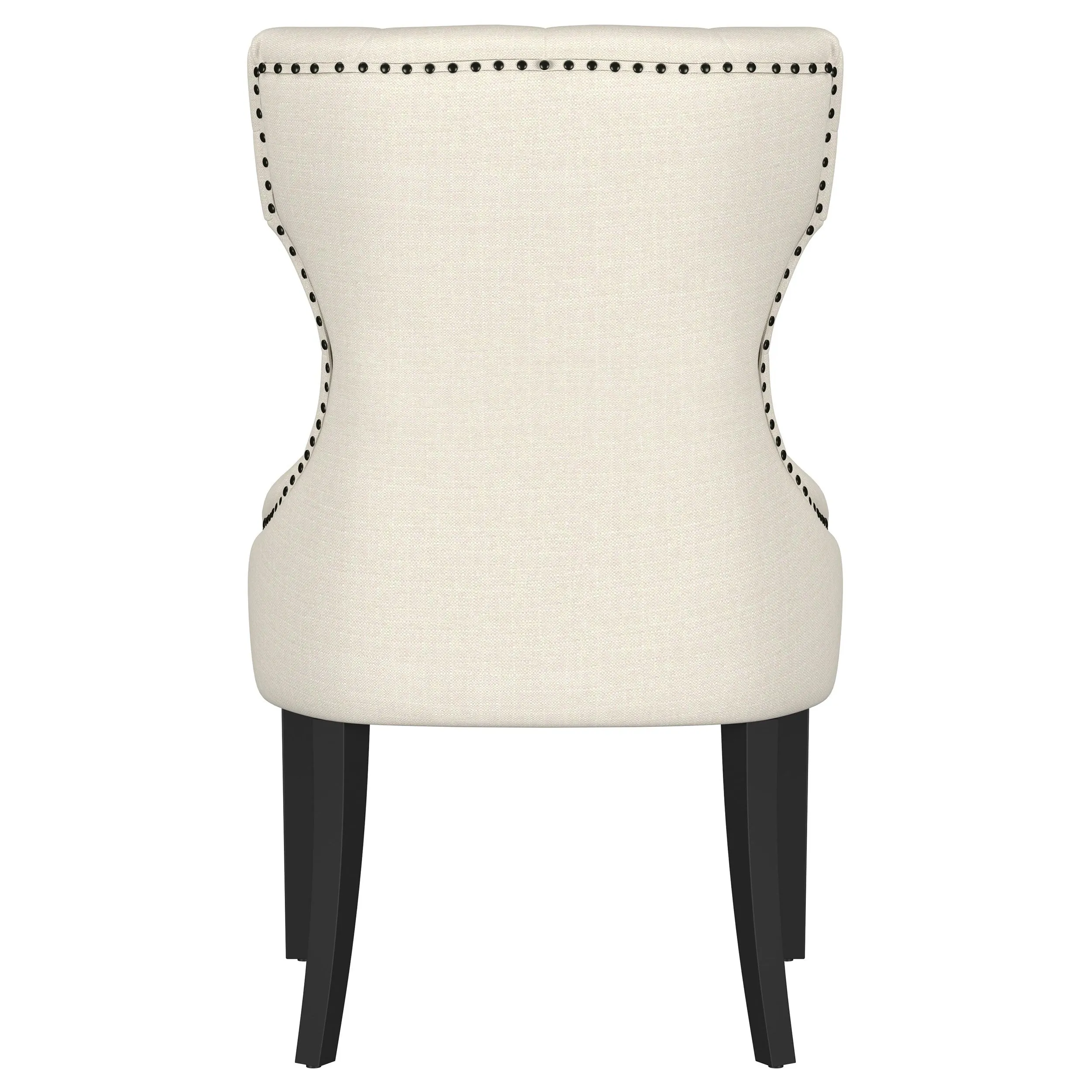 Baney Fabric Upholstered Dining Side Chair Beige and Black