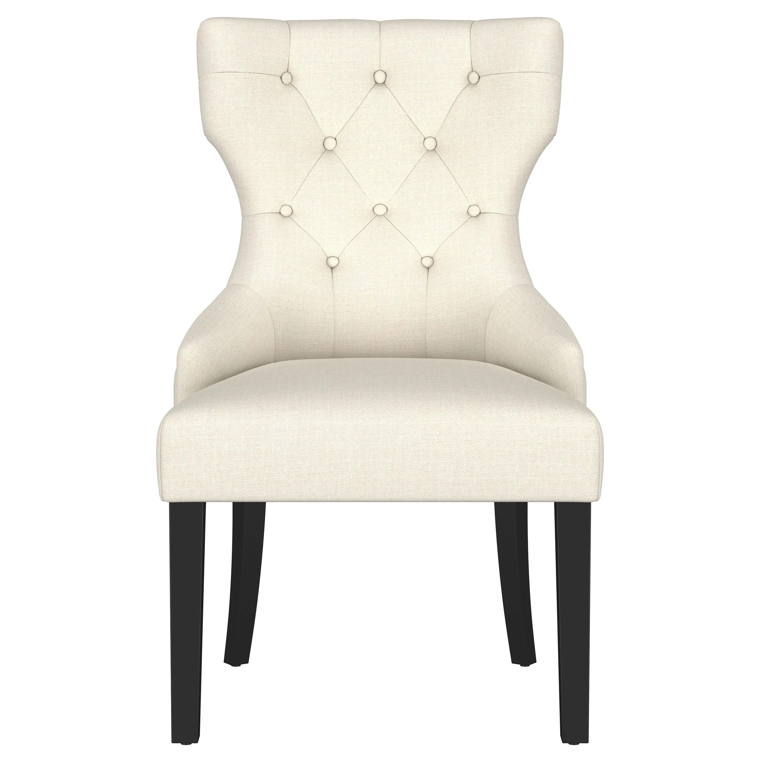 Baney Fabric Upholstered Dining Side Chair Beige and Black