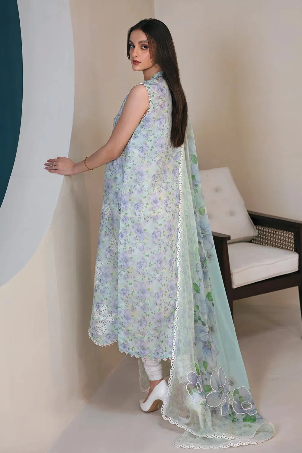 Baroque Luxury Unstitched 3 Pieces Embroidered LAwn Suit UF-357