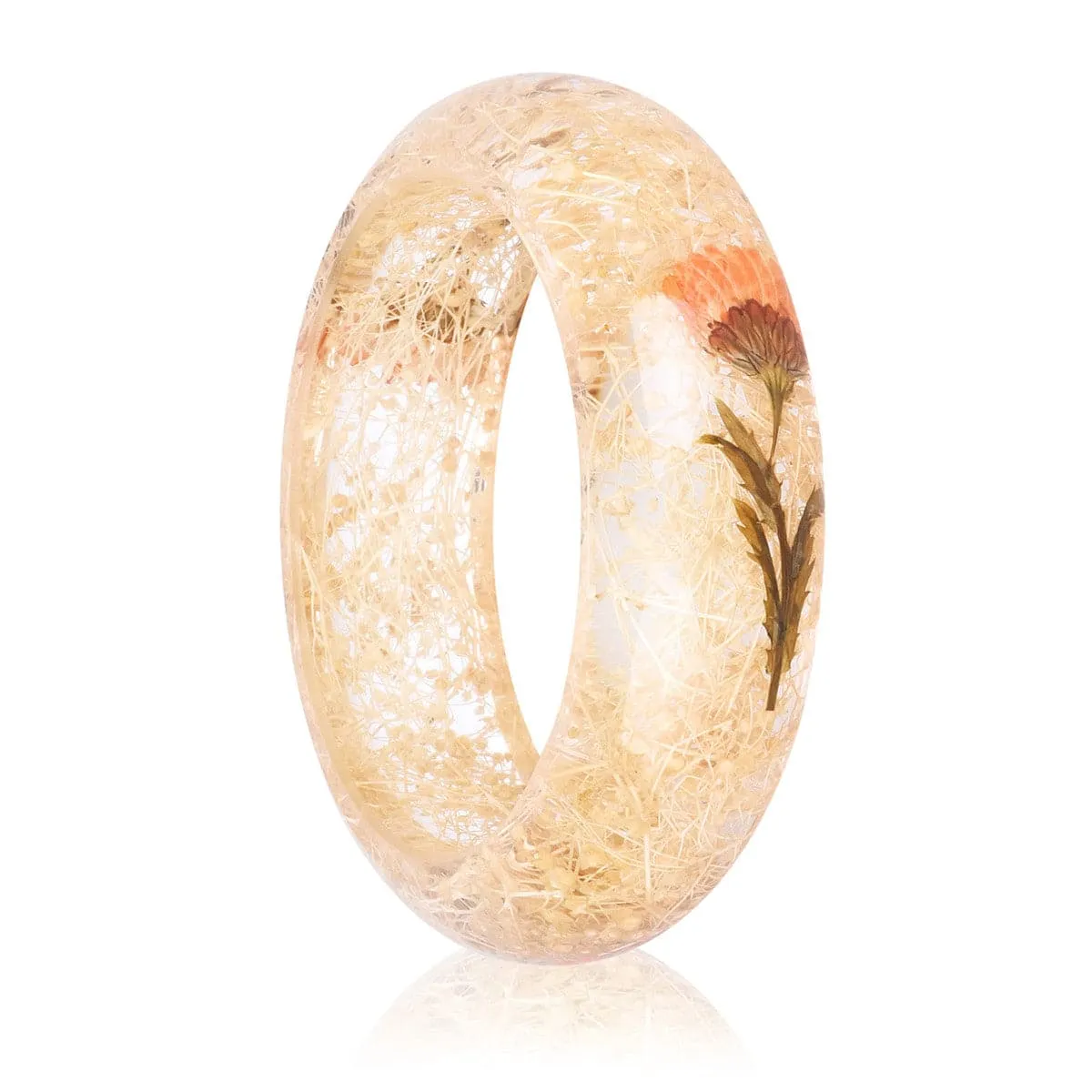Beige Dried Flower Bangle