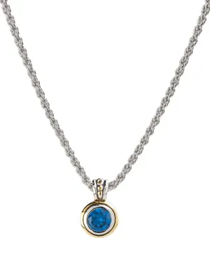 Beijos Collection - Bezel Set CZ Pendant Necklace