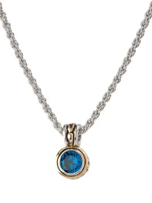 Beijos Collection - Bezel Set Pendant Necklace