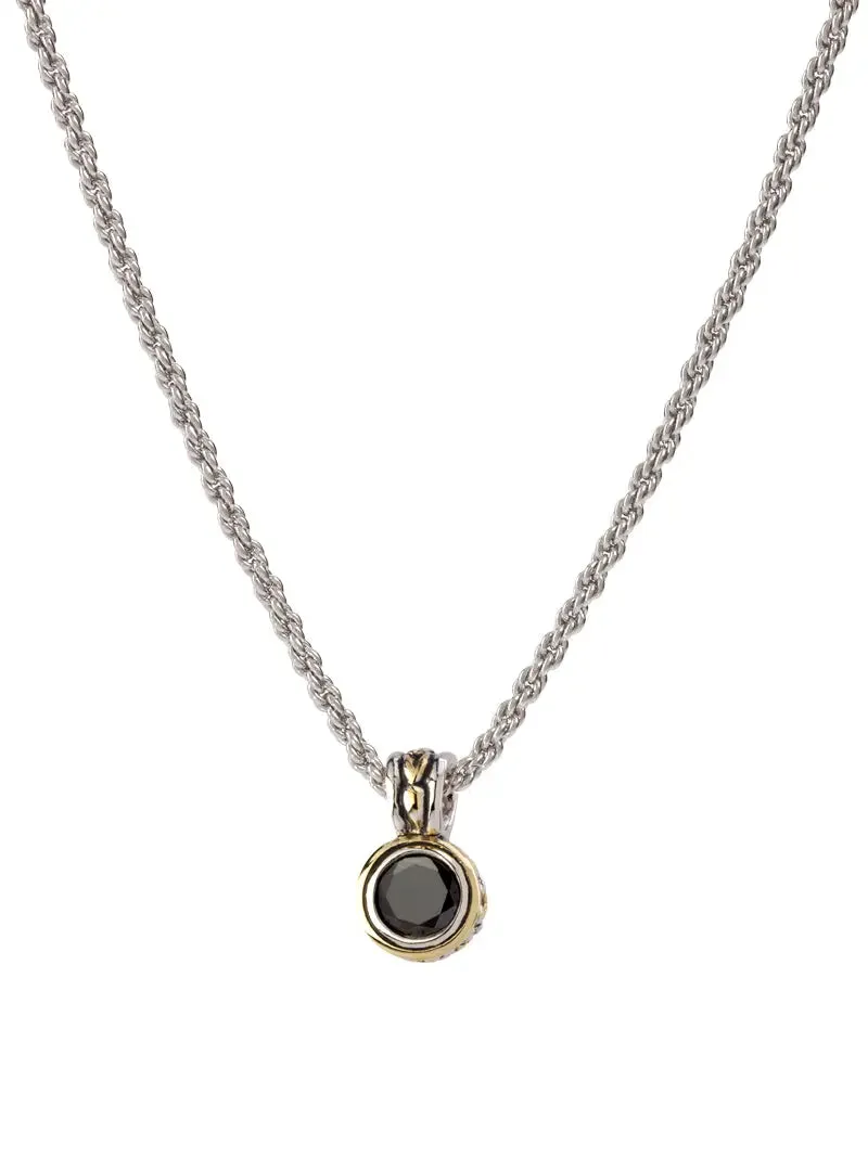 Beijos Collection - Bezel Set Pendant Necklace
