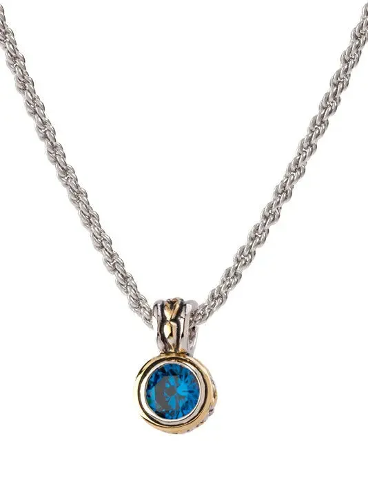 Beijos Collection - Bezel Set Pendant Necklace