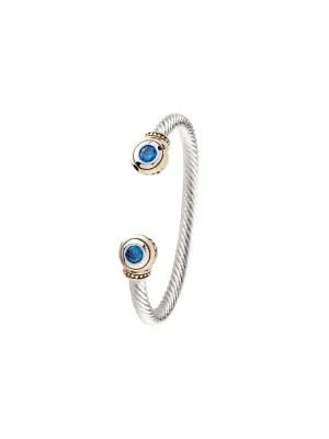 Beijos Collection - Two-Stone Large Cuff Bracelet