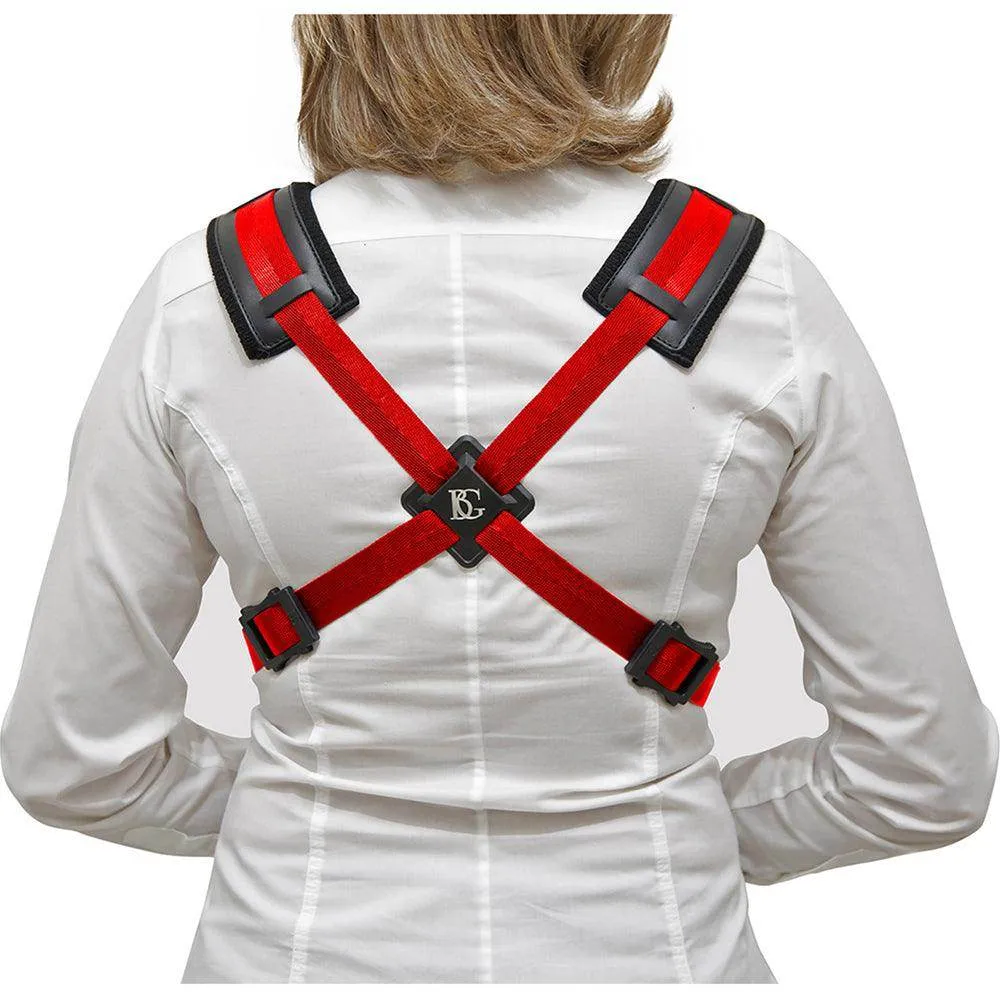 BG Alto, Tenor and Baritone Comfort Harness Women Red Coated Metal Hook