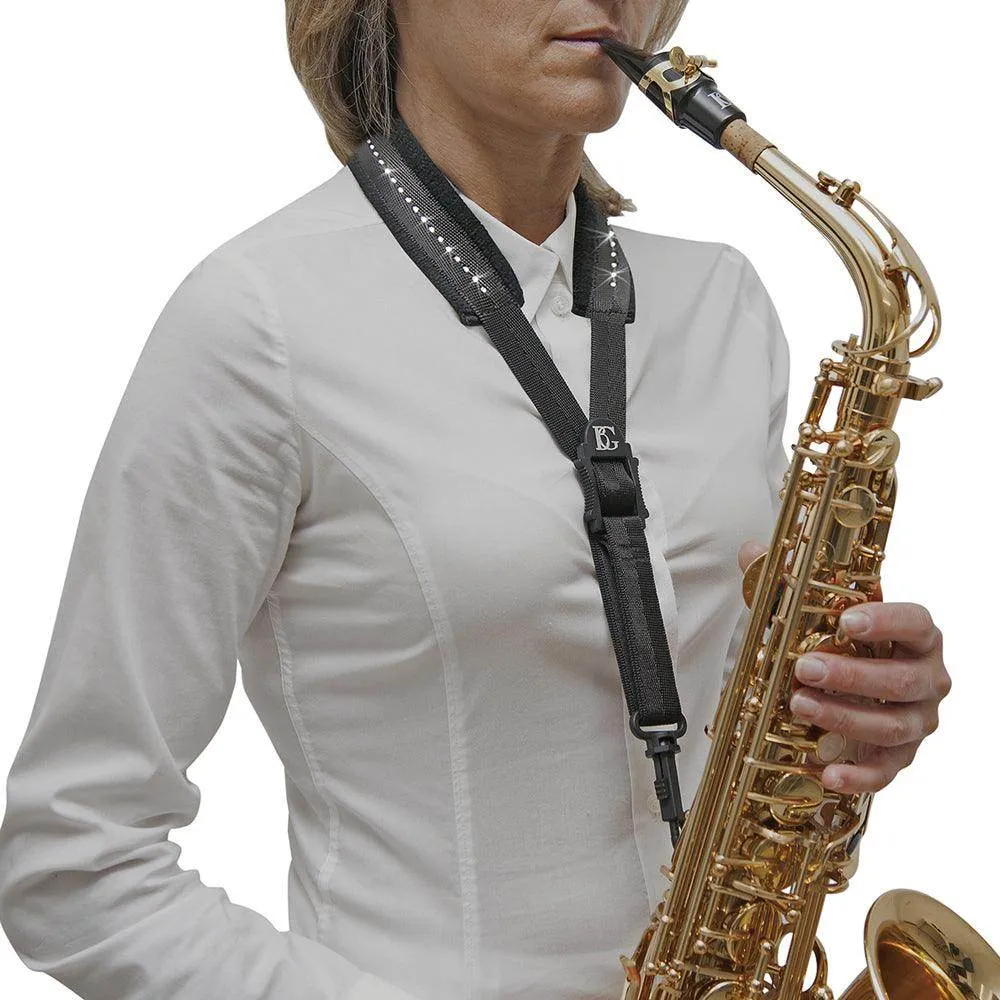 BG Saxophone Comfort Strap ~ Snap Hook ~ Swarovski Crystals
