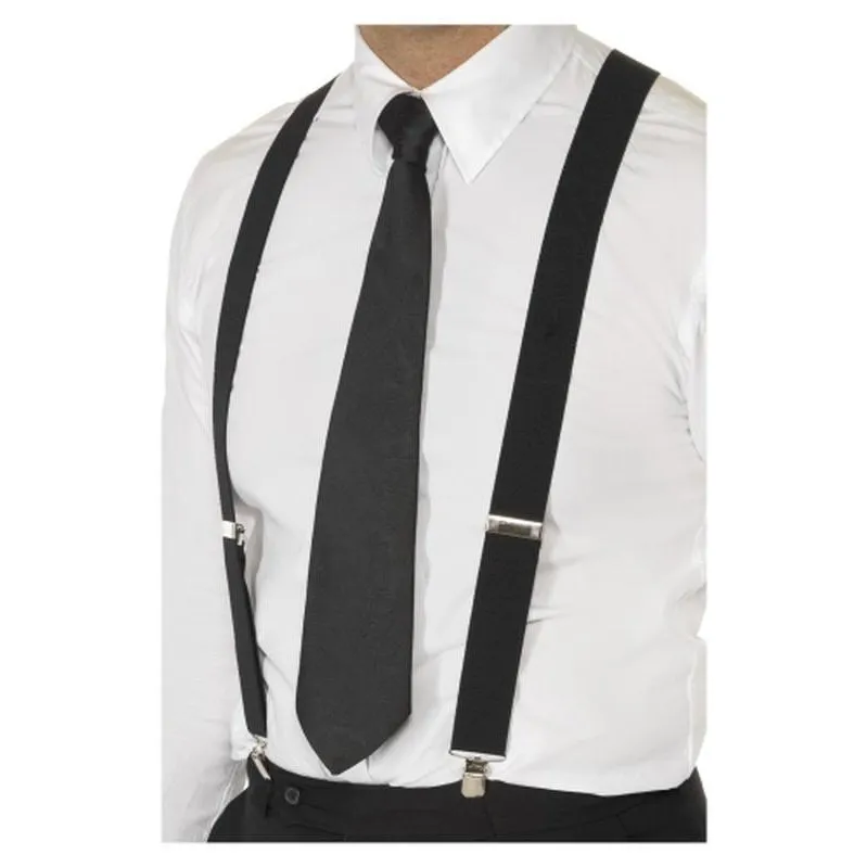 Black Elasticated Braces