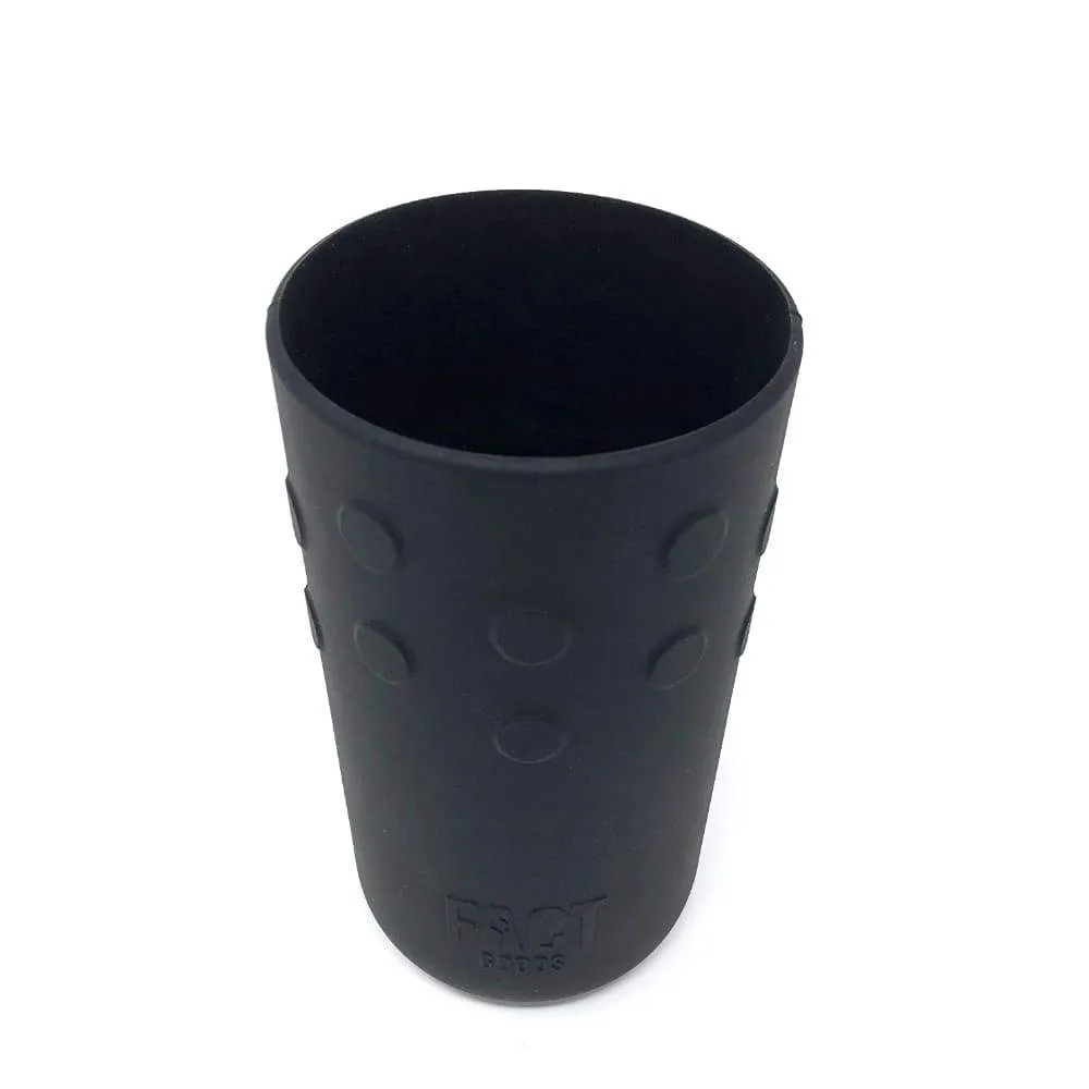 Black GiveGrip™ Silicone Water Bottle Sleeve compatible with 17oz Swell Bottles and 18-24oz Hydro Flask